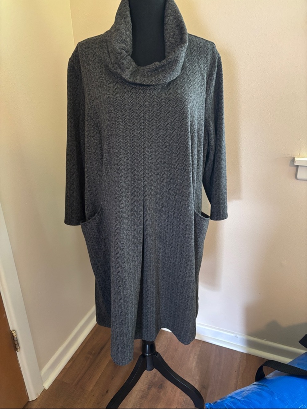 Coldwater Creek Gray Tweed  Knit Dress